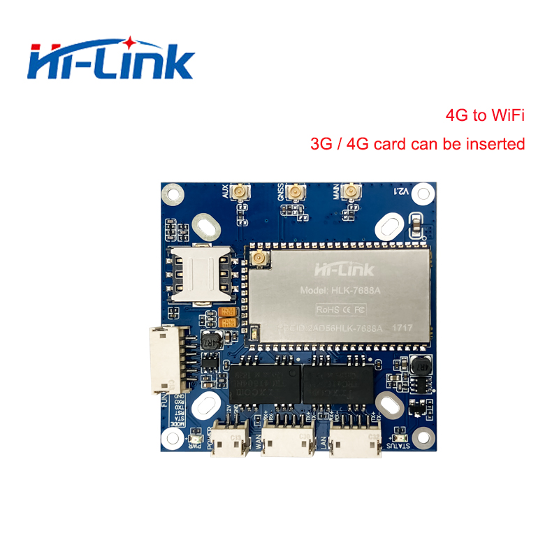 Free ship 4G to WiFi 4g to network cable HLK-GD01 4G router module development board/kits with EC25 series inplug 3G/4g card