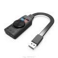 GS3 Virtual 7.1 Channel Sound Card Converter Adapter External USB Audio 3.5mm Headset Stereo for PC Desktop S10 20 Dropship