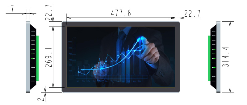 21.5" Super bright  Capacitive touch Monitor