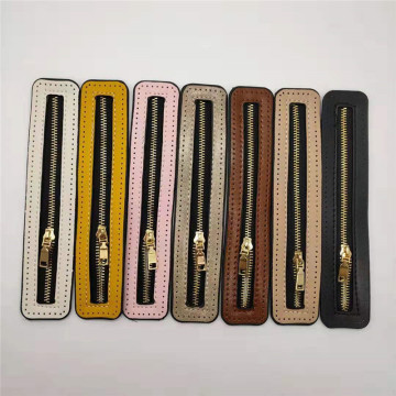 1Pcs Custom DIY Zipper For Woven Bag Hardware PU Leather Zipper Accessories Clothes Woven Bag Sewing Accessories High Quality