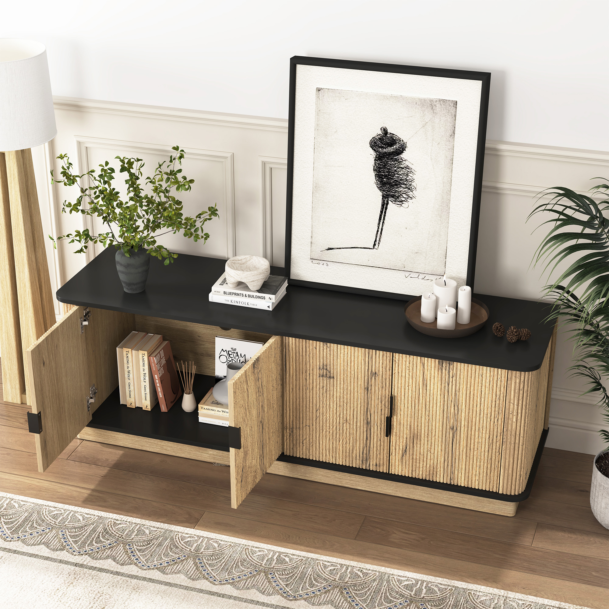 Living room TV storage unit