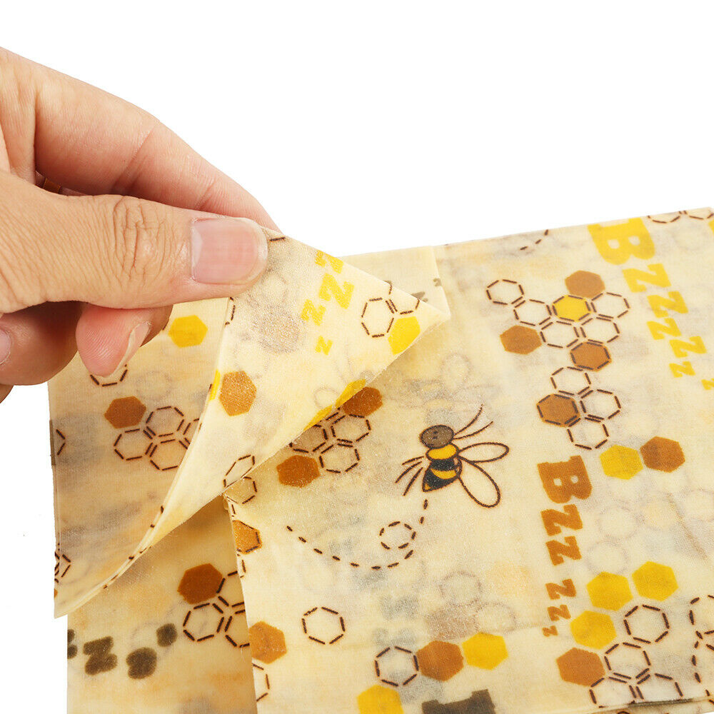 hot sale Reusable Natural Beeswax Reusable Food Wraps Eco Living No More Plastic Bee Wax Cloth Fruit Storage Pouch Food Wraps