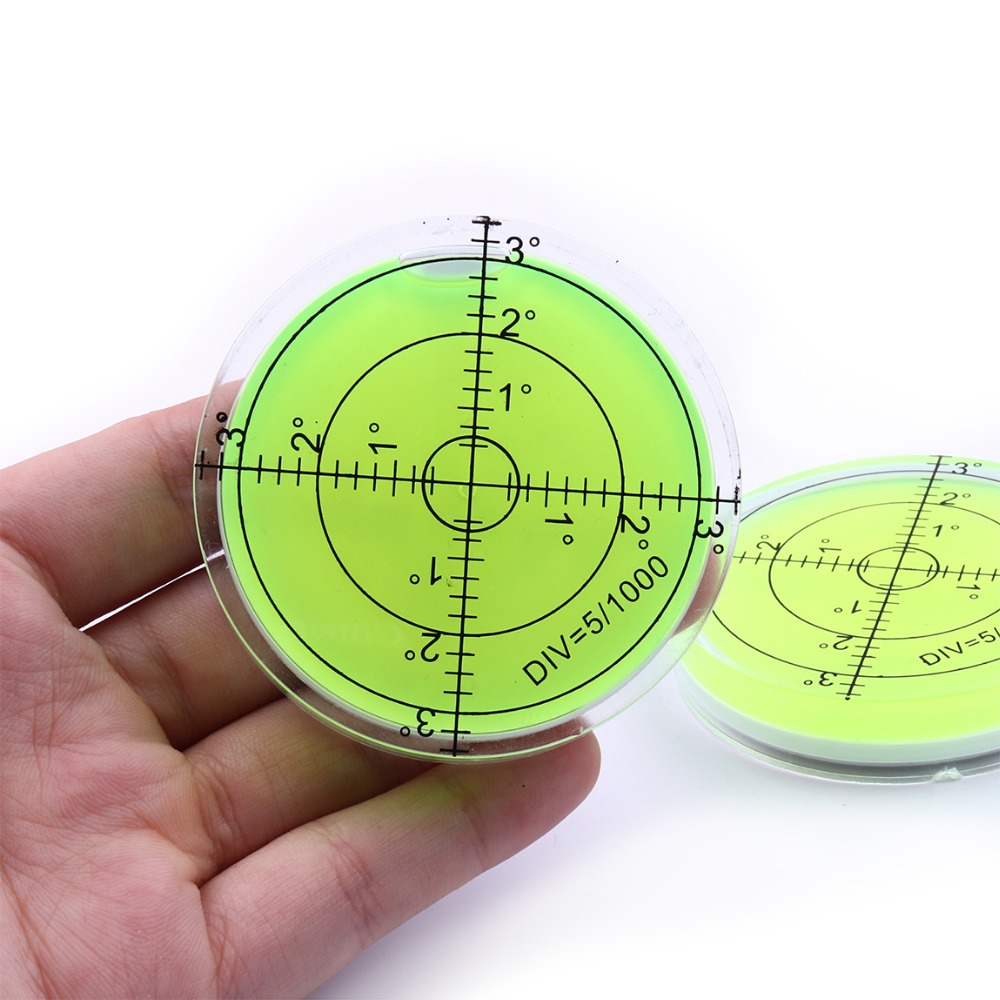 Universal Green Circular Bubble Level Bullseye Spirit Level Bubble Round Bubble Level Measuring Instruments Tool 60X12 mm