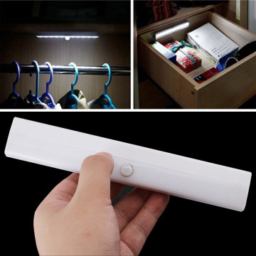 10 LED Bright PIR Motion Sensor Light Cabinet Wardrobe Drawer Lamp Bulb