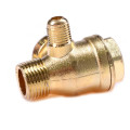 1PCS Thread 90 Degree 3 Port Brass Central Pneumatic Valves Air Compressor Check Valve DIY Home Tools