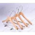 Durable wood suits clothes hanger with locking bar