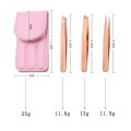 3PCS/Suit The New Rose gold lashes holder Professional Stainless steel eyebrow clip Eyebrow Tweezers makeup tools