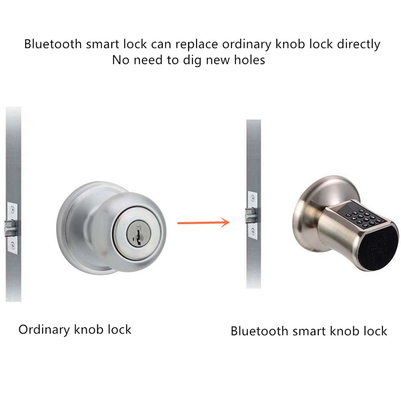 Bluetooth Password Smart Door Lock Fingerprint TTlock App Code Key Electronic Door Lock Home Office Apartment Garage School