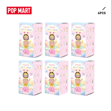 POP MART 6PCS Sale Promotion Pucky Sweet Babies Blind Box Collection Doll Collectible Cute Action Kawaii Figure Gift Kid Toy