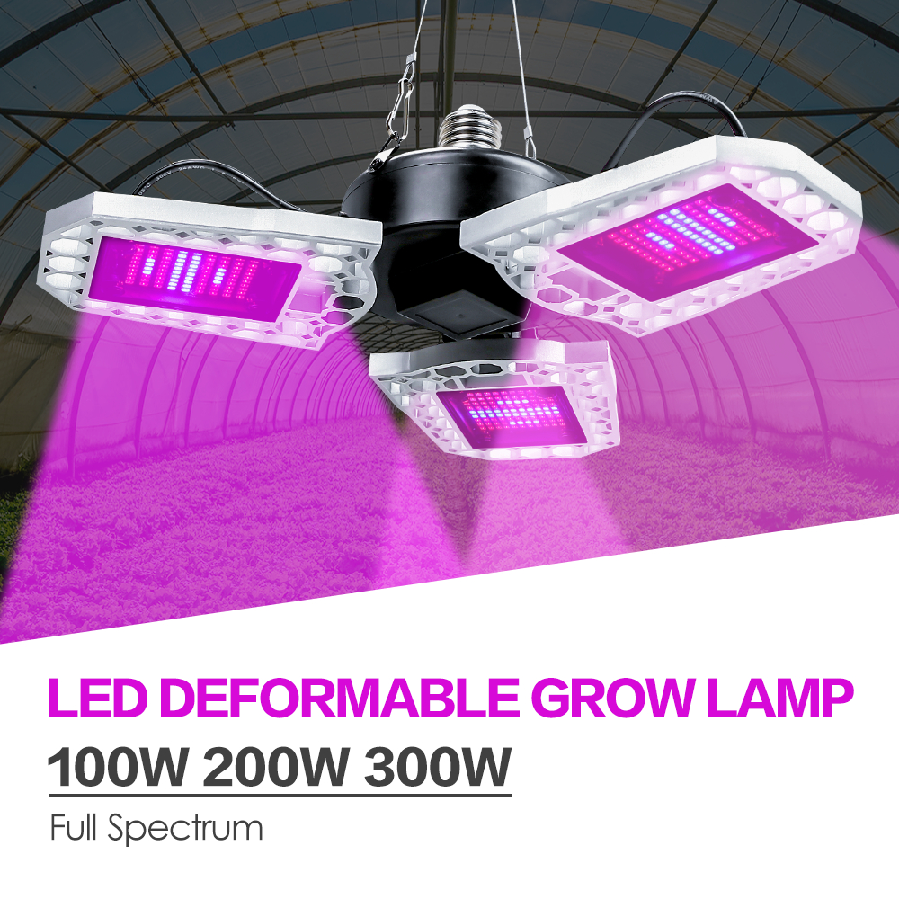 LED Plant Grow Light E27 Waterproof Phyto Lamp 100W 200W 300W Seedling Fito Lamp LED Full Spectrum Flower Seed Growing Tent 220V