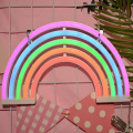 Creative Rainbow Neon Sign LED Rainbow Light Lamp For Dorm Decor Rainbow Decor Neon Lamp Wall Decor Lights Christmas Bulb Tube