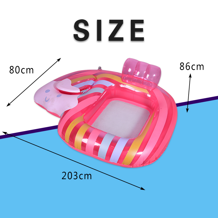 Summer Water Rainbow Floating Bed Inflatable Pool Float_04