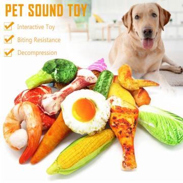 Bite Resistant Dog Toys Creative Simulation Vegetable Meat Drumstick Toy Puppy Pet Play Chew Toys Squeaky Toys For Dogs Cats