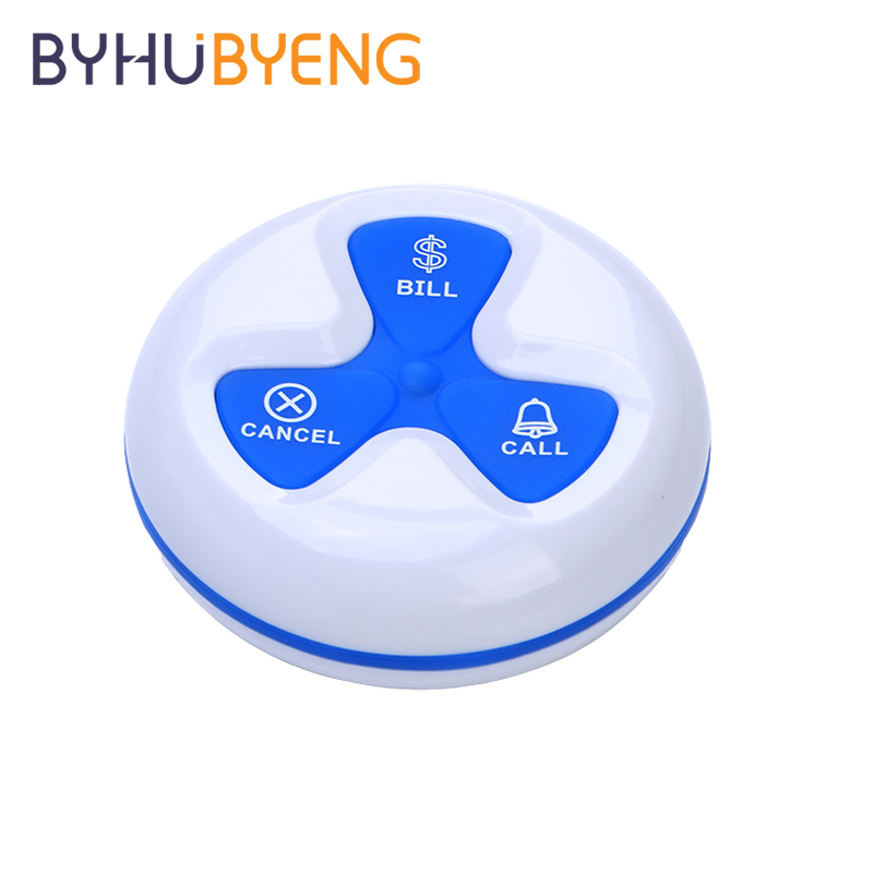 BYHUBYENG New Call Restaurant Service Waterproof Wireless Waiter Button For Disability Emergency Calling Paging System Pager