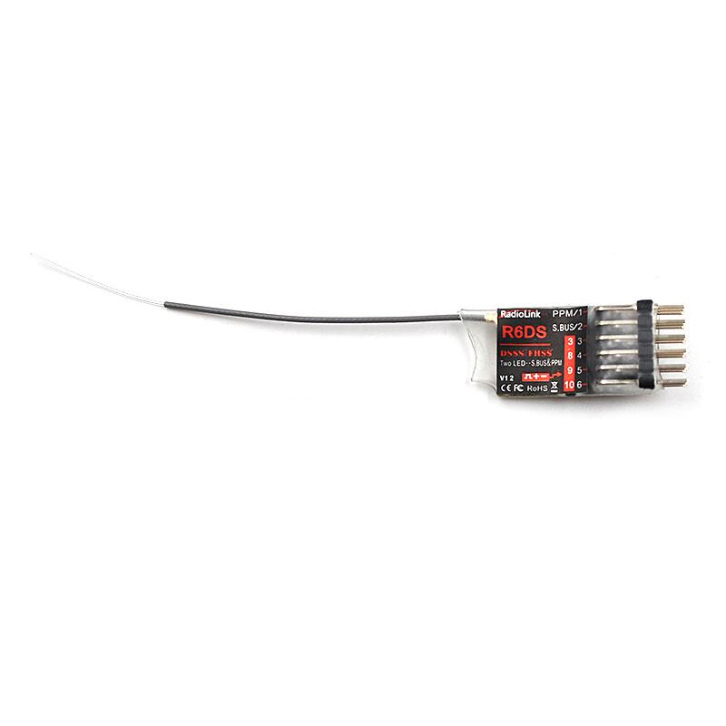Radiolink 2.4G 6CH RadioLink R6DS DSSS Receiver for AT9 AT9S AT10 Transmitter RC 2.4G receiver for RC MODEL AIRPLANE