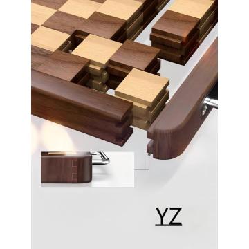 Rectangular Spliced Wood Chopping Board with Practical