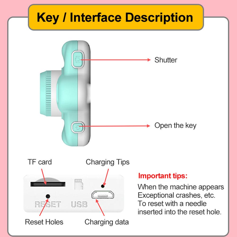 New Kids Camera 3 Inch Touch Screen Camera Digital Games Video Camera Kids Educational Toys Children Birthday Gift