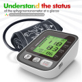 Blood Pressure Monitor Upper Arm Automatic Digital Blood Pressure Monitor Cuff Home BP Sphygmomanometer with Tri-color backlight