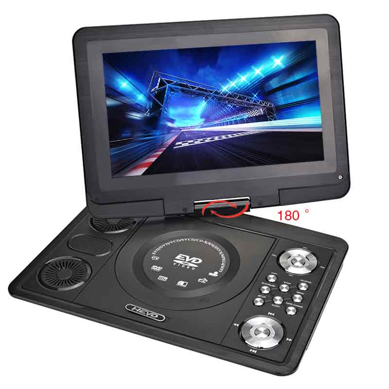 TRANSCTEGO DVD Player Portable Car TV 13.9 Inch Big player LCD Screen For Game FM DVD VCD CD MP3 MPEG4 Gamepad Anolog TV Antenna