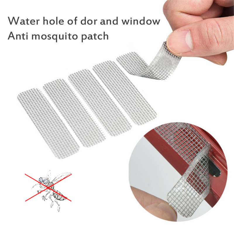 5pcs Anti-insect Fly Bug Door Window Net Mosquito Screen Net Repair Tape Patch Self-Adhesive Window Screen Repair Accessories