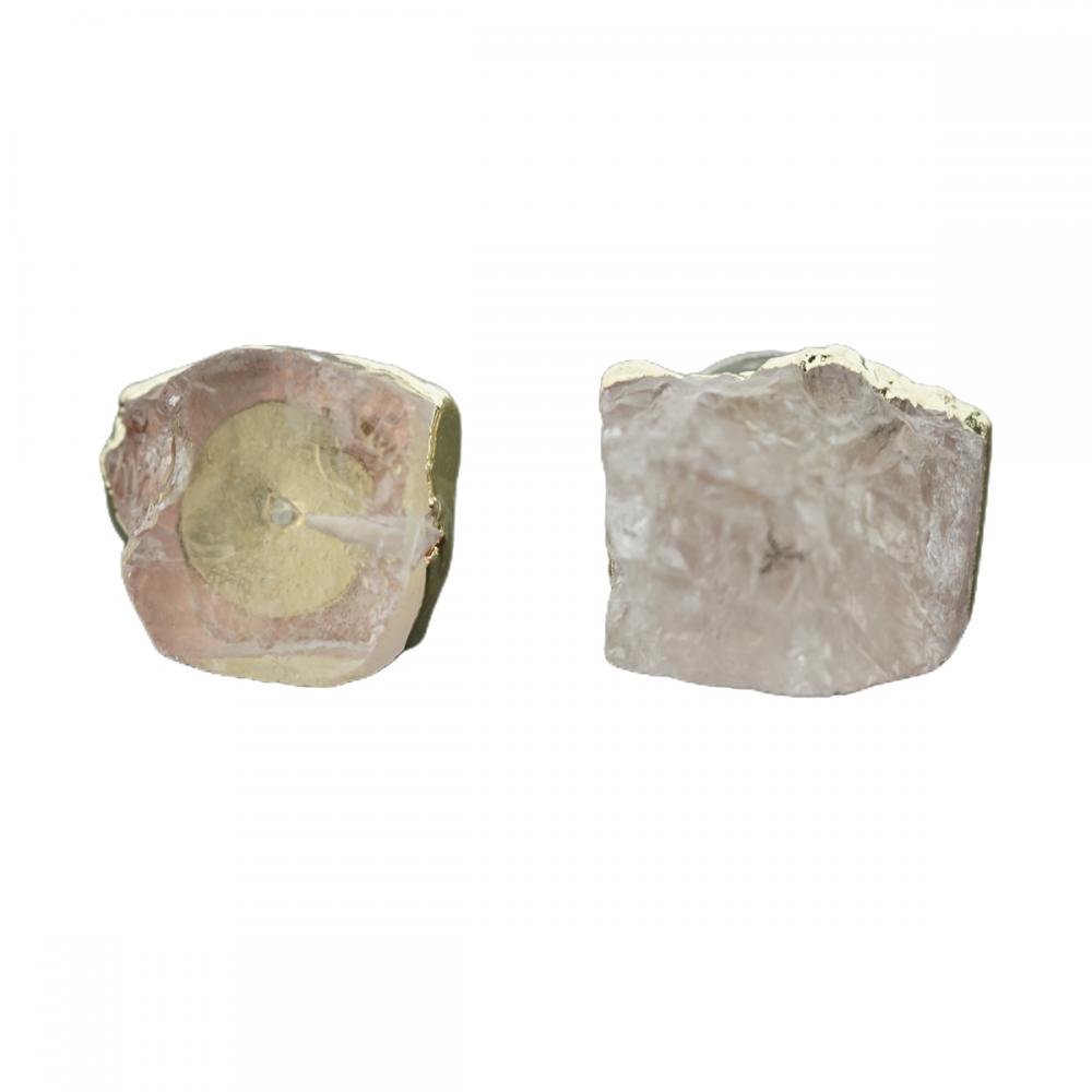 Natural Crystal Rough Stone Stud Earring