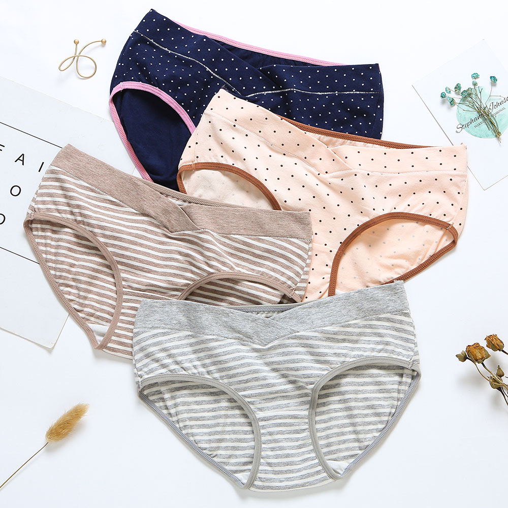 4Pcs/Lot Pregnancy Underwear Briefs Shorts Maternity Panties for Pregnant Women Cotton Low Waist Panty XXL Underpants