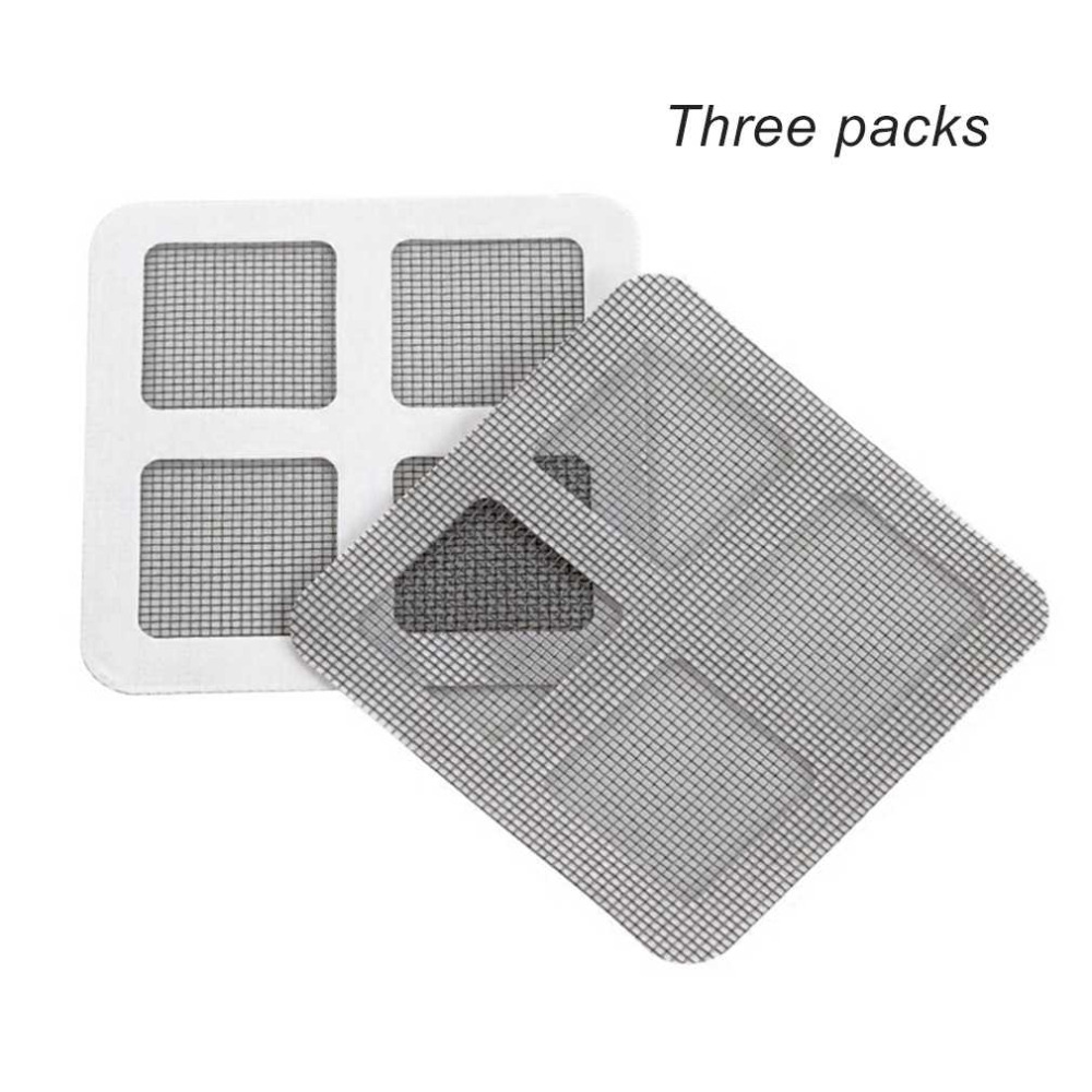 3PCS Anti-mosquito Mesh Sticky Wires Patches Summer Window Mosquito Netting Patch Repairing Broken Holes on Screen Window Door