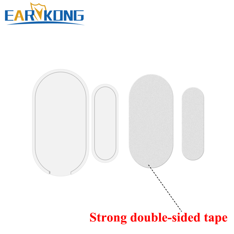 EARYKONG 10 PCS door open sensor door detector reed switch wireless 433MHz for house security wifi gsm home alarm garage alarm