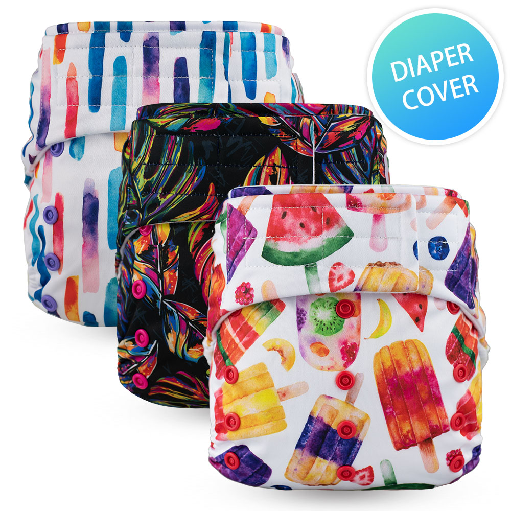 2020.11 New Arrival New Pattern Hook & Loop Cloth Diaper Cover Washable Baby Nappy Child Infant