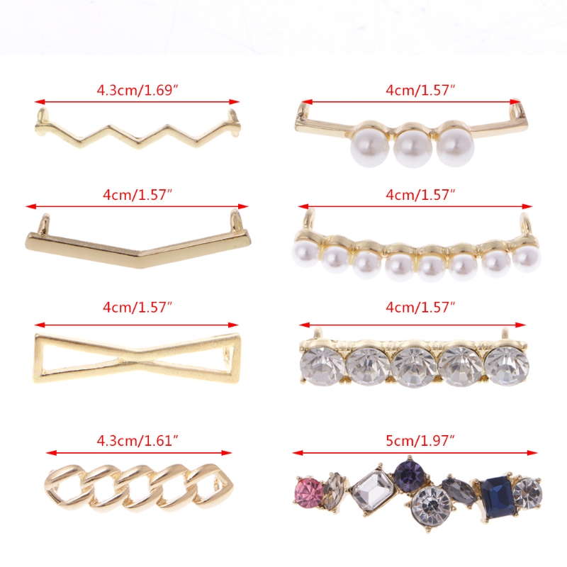 1PC Shoelaces Clips Decorations Charms Faux Pearl Rhinestone Shoes Accessories Gifts