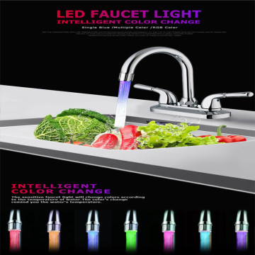 Dropshipping kitchen accessories bathroom LED Water tap Faucet Light 7 Colors Changing Glow Shower diffuse Stream Tap Bathroom