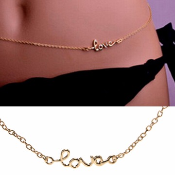 Lady Fashion Sexy Crossover Belly Chain Sexy Bikini eight Eternal Love Lucky Body Waist Chain Gift Girls Body Chain Jewelry