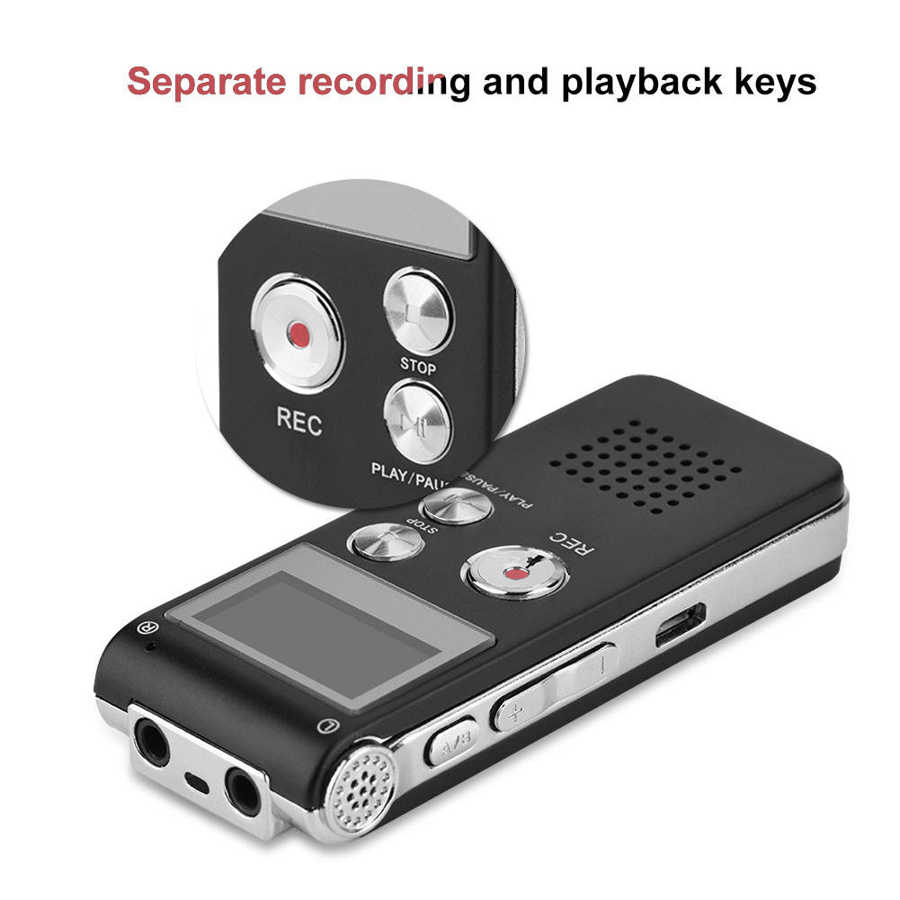 Digital Voice Recording High Definition Voice Recorder Telephone Audio Recorder Pen 8G LCD One-click record/Playback Dictaphone