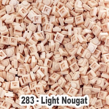 L*go 3024 Plastic Small Building Blocks Brick Accessory 1X1 Plate No.283 Light Nougat Pixel Art DIY Educational Toys For Adult