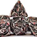 Hollow Polyhedron DND 7pcs Metal dice Skull Style