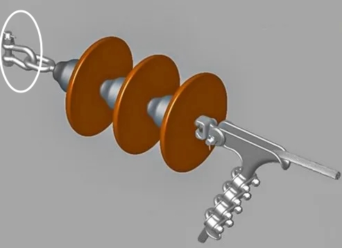 Application of anchor shackle for power line fitting  (2)