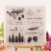 Hot sale Pine cone Transparent Clear Stamps / Silicone Seals Roller Stamp for DIY scrapbooking photo album/Card Making