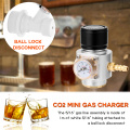 CO2 Mini Gas Charger 0-90 PSI Gauge for Soda Water Beer Kegerator CO2 Charger Sodastream