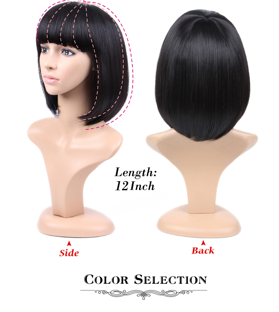 23 Colors 12inch Short Bob Wig With Bangs