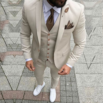 YIWUMENSA Ropa De Hombre Winter Mens Suit Jacket For Wedding Formal Business Slim Fit Deep Ivory Smoking Blazer Groomsman 2021