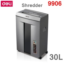 Deli 9906 business type Electric paper shredder office 30L 220VAC 400W 16 sheets shredder Infrared automatic paper feeding