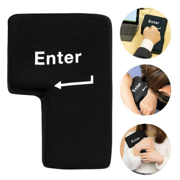 Home Office Big Enter Key Decompression Pillow USB Gadgets Desktop Nap Cotton Pillow Anti Stress Button Laptop Novelty Gift