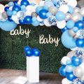 135pcs Balloon Garland Arch Kit 12in Blue Silver White Latex air Balloons Pack Birthday Wedding Party Decor Supplies Balloon Set