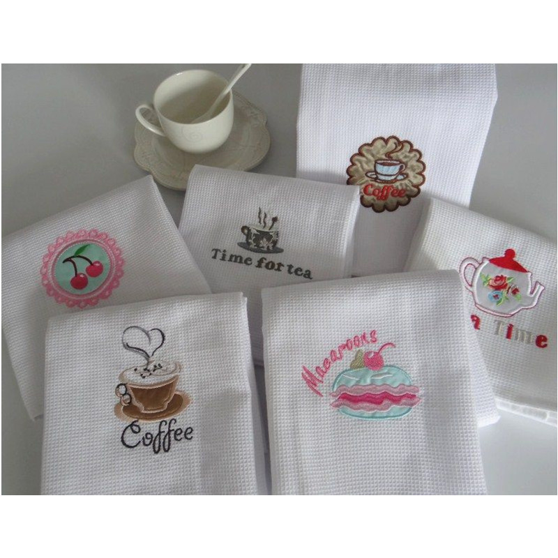 50*70cm Embroidered Table Napkin Cotton Rectangle Servetten Dessert Kitchen Towel Dish Towel Cleaning Cloth Tea Towel Set