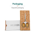 MR.GREEN Facial Hair Scissors Rounded Professional Stainless Steel Mustache Nose Hair Beard Eyebrows Eyelashes Trimming Clippers