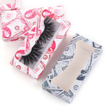 1Pc USD Design Empty Eyelashes Packaging Soft Paper Lash Box for 8-25MM Strip Lashes 3D Mink Lashes Cases Eyelash Container 2020