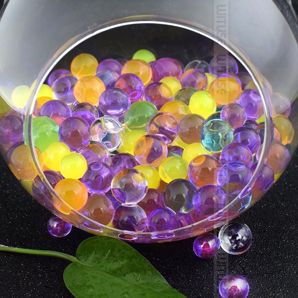 2.5mm 10g Crystal Soil Water Polymer Gel Water Pearls Hydrogel Balls GrowingWedding Decoration Jelly Beads Balls Big Home Decor