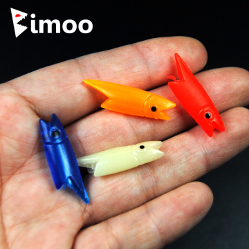 Bimoo 3cm 0.7g Red / Dark Bule / Orange / Luminous White Silicone Fish Head DIY Sabiki Rig Material Lure Soft Bait