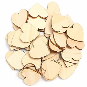 50PCS DIY Wooden Heart Kids Birthday Party Valentine'S Day Supplies Diy Scrapbook Craft Wedding Decoration Baby Shower Decor