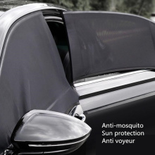Car Sun Shade Side Window Sunshade Cover UV Protect perspective mesh Velcro Universal car accessories Windows can be opened